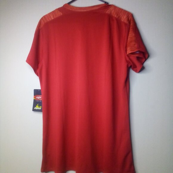 Rawlings Shirt Women L Softball Baseball Short Sleeve Active Athletic Red - Picture 11 of 14